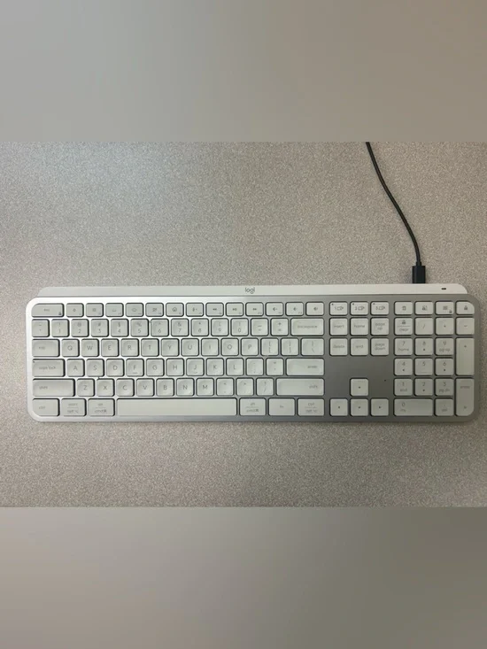 Logitech MX Keys S Full-Size Wireless Keyboard White