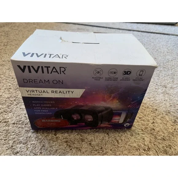Virtual Reality VR Headset by‎ Vivitar Dream On VR-180 White
