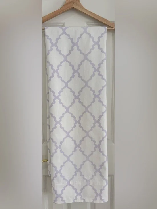 (3)Pottery Barn Kids Lavender and White Black Out Curtains 💜🤍