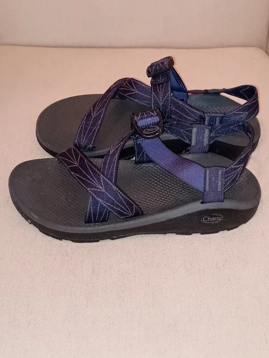 Chaco Navy Blue Patterned Strap Sandals Men's 11