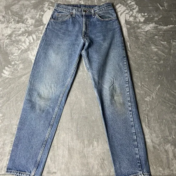 Vintage Levi's 550 Blue Jeans Men 31x32 Orange Tab 90s Black Wing