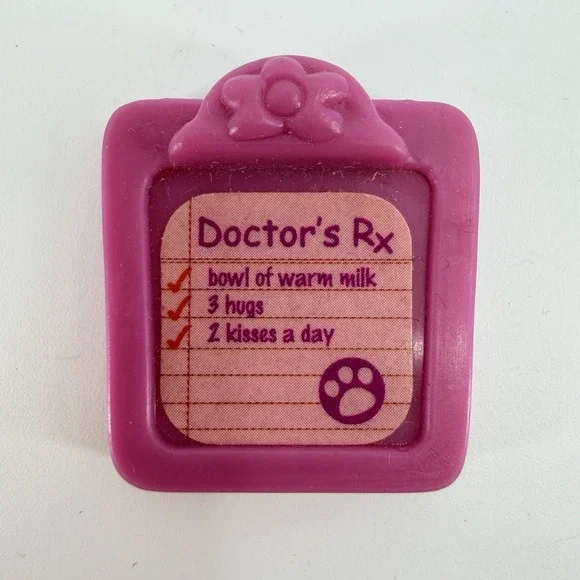 LPS Littlest Pet Shop Get Better Center Replacement Doctors‎ RX Pink Clipboard