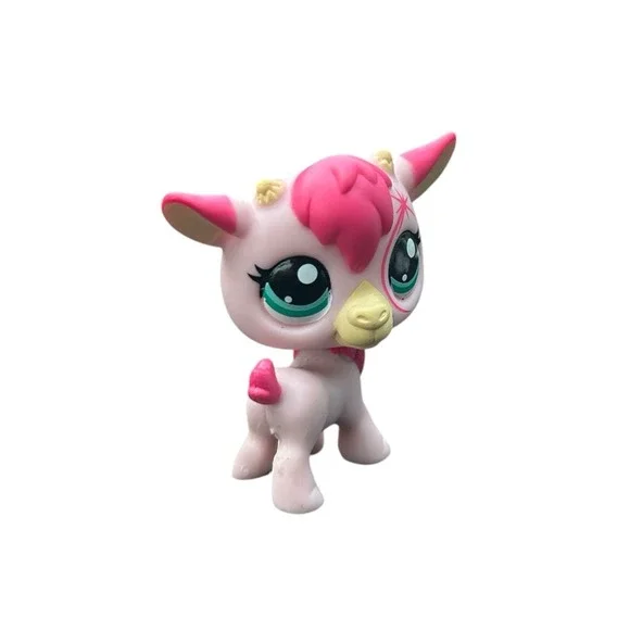 Littlest Pet Shop Pink Goat #G7 #84 Authentic Hasbro LPS