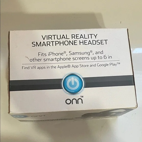 onn Virtual Reality Smartphone Headset for iPhone ‎ Screens up to 6in Black