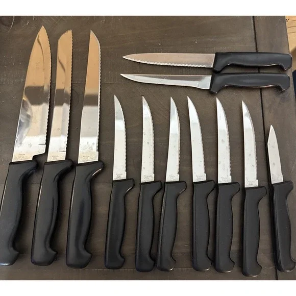 Rogers 5 Professional 12 Pc Steak Knife/ Knife Set Stainless Steel Bakelite