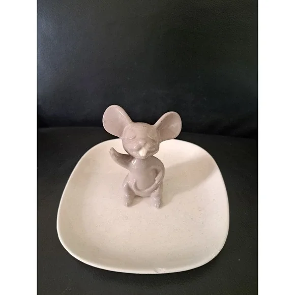 Ceramic mouse cheese plate Or Trincket Plate For Jewelery 6