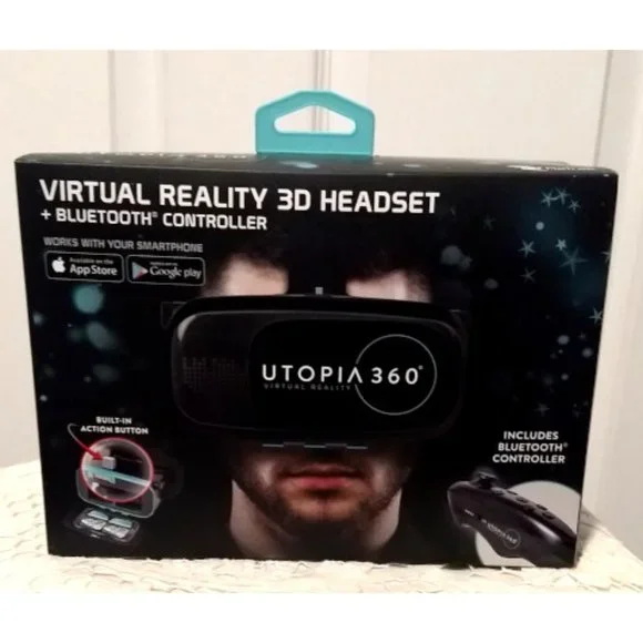 Utopia 360 VR 3D Headset & Bluetooth Controller