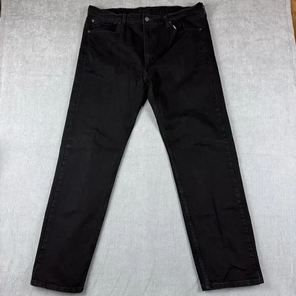 Levi's 505 Jeans Mens 40x32 Black Straight Leg Casual Cotton Stretch