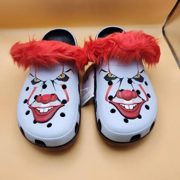 IT Pennywise Crocs Classic Clog Shoes Mens Size 11 Horror‎ Movie Art Clown