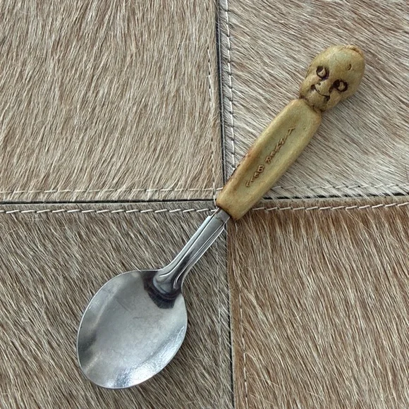 Vintage Walt Disney Tinkerbell Children’s Spoon - Carved Handle Sterling Silver