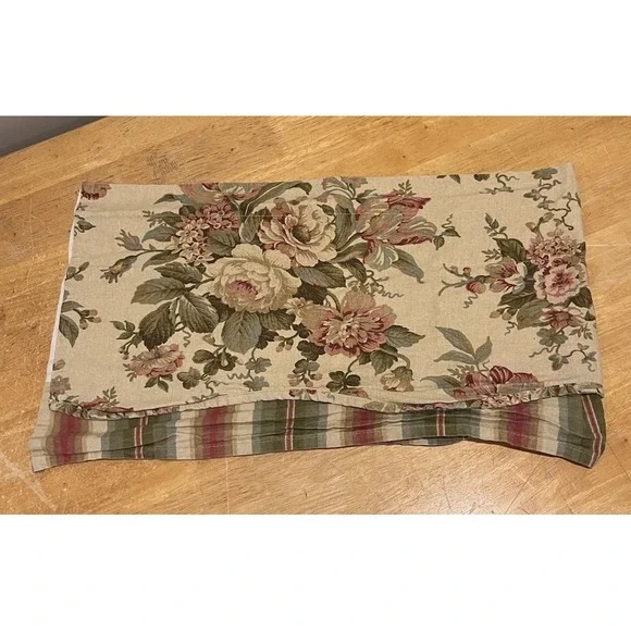 Vtg Waverly Forever Yours‎ Peony Scalloped Valances 50x15