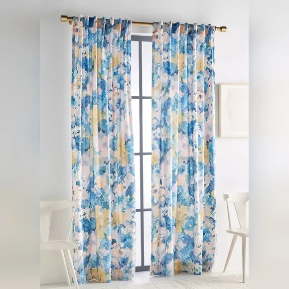 Anthropologie Helen Dealtry Velvet Lilac Curtain, 84
