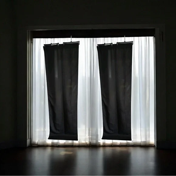 Mainstays Black Curtain‎ Panels X 2.