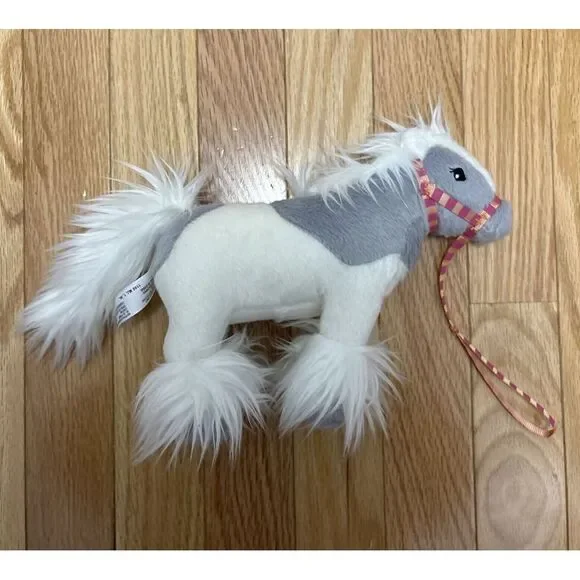 American Girl Wellie Wishers White Gray‎ Shetland Pony Horse Doll Plush Toy