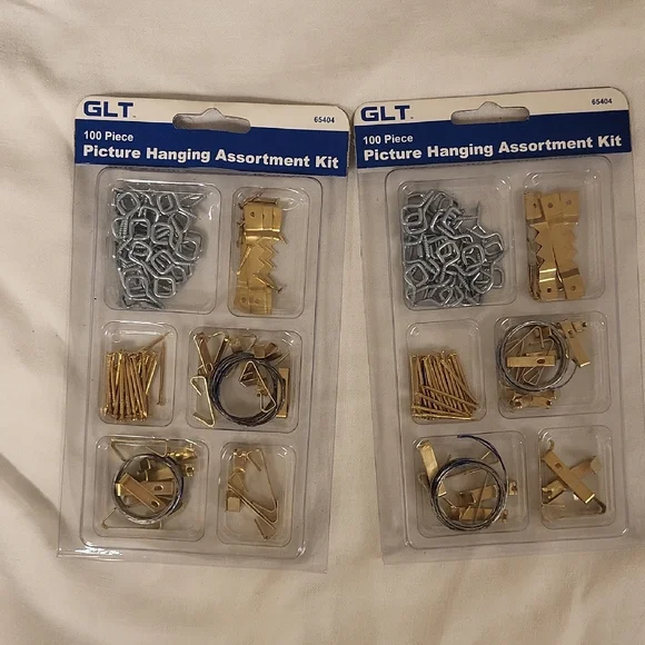 GLT Lot of 2 each 100 piece picture handing assortment kit new sealed #65404