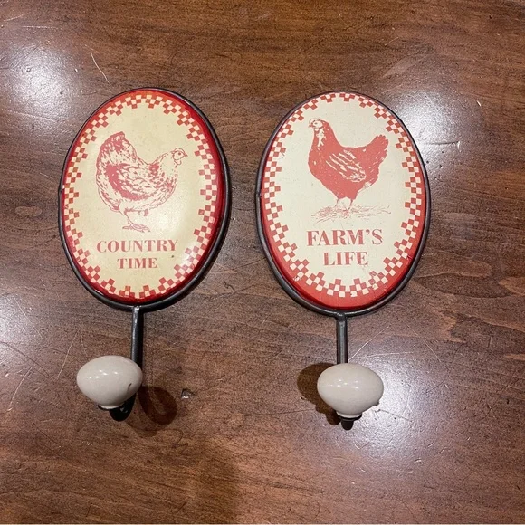 Country Time and Farm's Life Wall Hooks