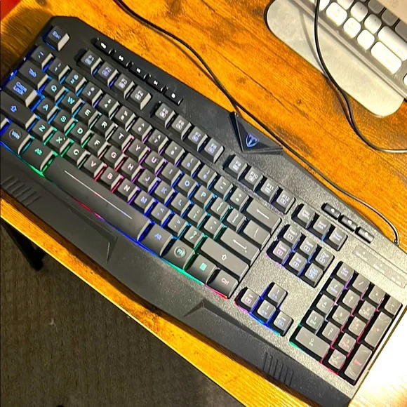 Gaming Keyboard with Rainbow Backlighting