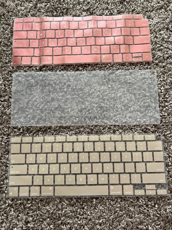 MacBook Style Silicone Keyboard Covers - Rose Gold & Clear & Beige