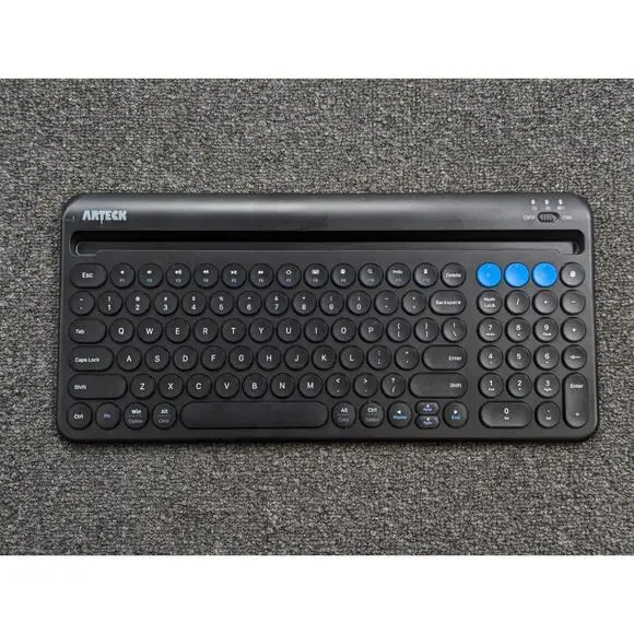 Arteck HB206-2 Wireless Bluetooth Keyboard Multi-Functional with Cradle Office