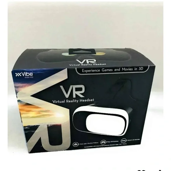 NIB: Vibe Essentials Black and Blue VR Headset