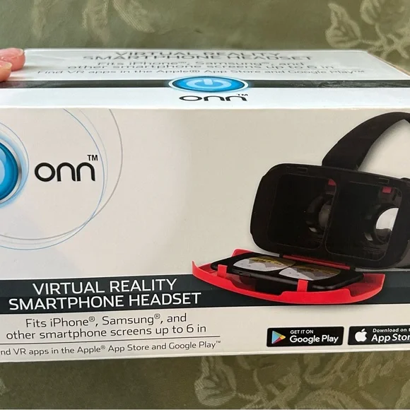 Onn Black and Red Smartphone VR Headset