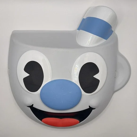Cuphead Vacuform Mugman Plastic‎ Costume Mask Elope StudioMDHR Cosplay Halloween