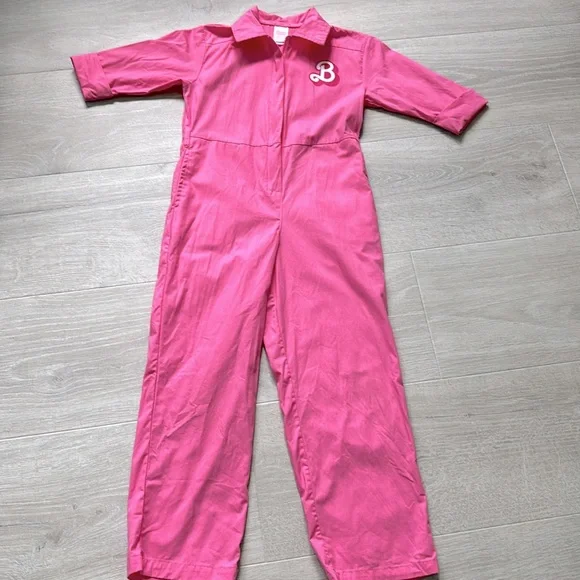 Spirit Halloween Costume Barbie the Movie Pink Power Jumpsuit child size S
