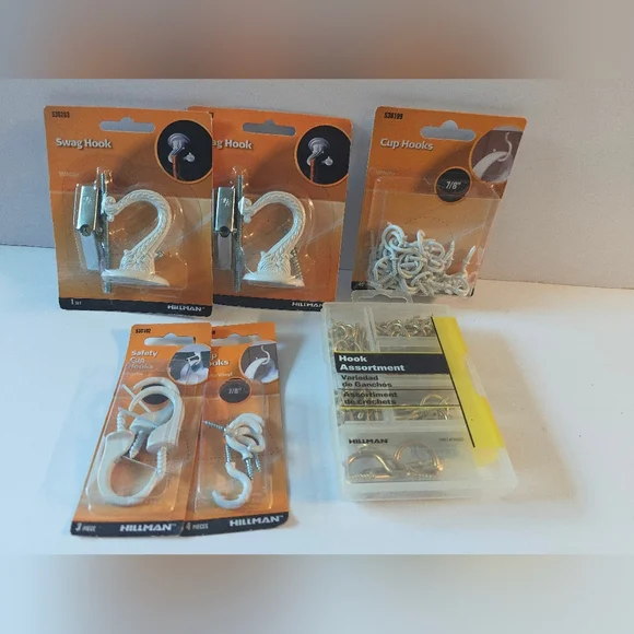 Swag Hooks Safety Cup Hooks Cup Hooks A Hook Assortment Pack New in Box