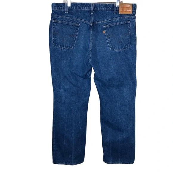 Vintage Levi’s Jeans Men’s 40x31 Relaxed Straight Leg Leather Logo Denim Classic