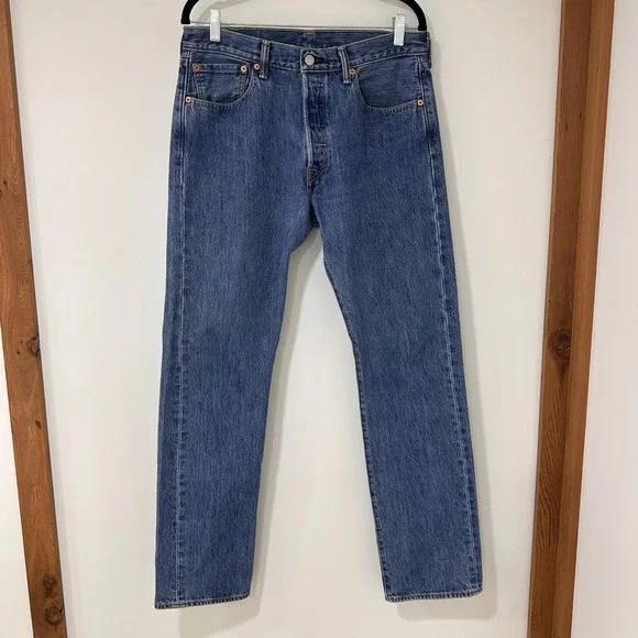Levi's 501 Original Fit Jeans Men 32x32 Blue Button‎ Fly | Classic Americana