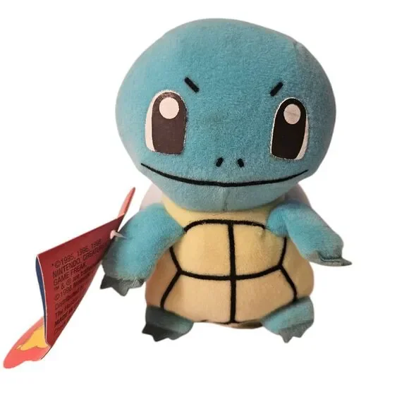 Vintage‎ Original Squirtle Plush 1998 Hasbro Nintendo Pokemon w/ Tag Beanie
