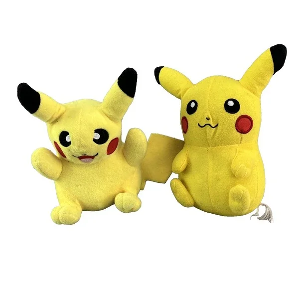Pokemon Pikachu Plushies LOT (2) Small Yellow Japanese Anime Toy Kids 90's Retro