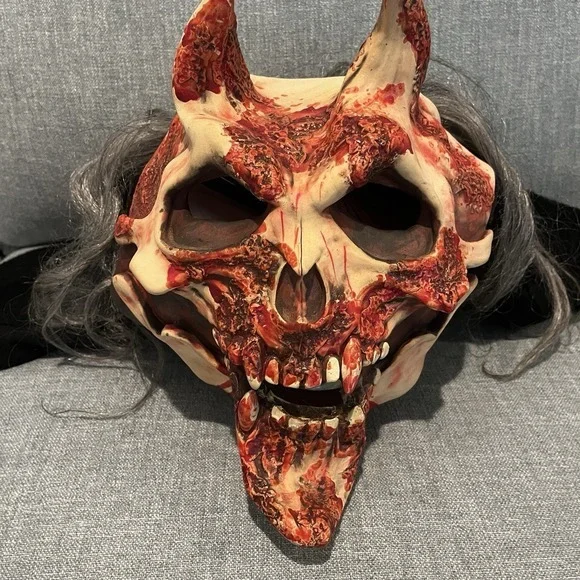 Zagone Studios Zombie Mask‎ 2006018 Apocalypse Horror Grim Skull Hair & Hood USA