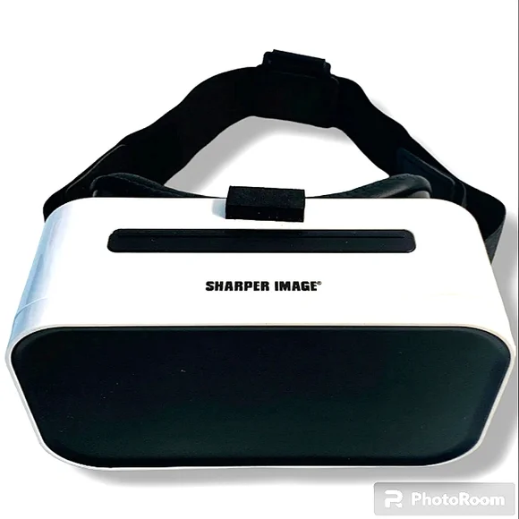 NWOT Sharper Image Black & White Smartphone 360° Virtual Reality Head Set