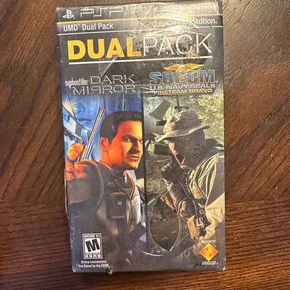 Syphon Filter: Dark Mirror + SOCOM: U.S. Navy SEALs Sony PSP UMD Dual Pack New