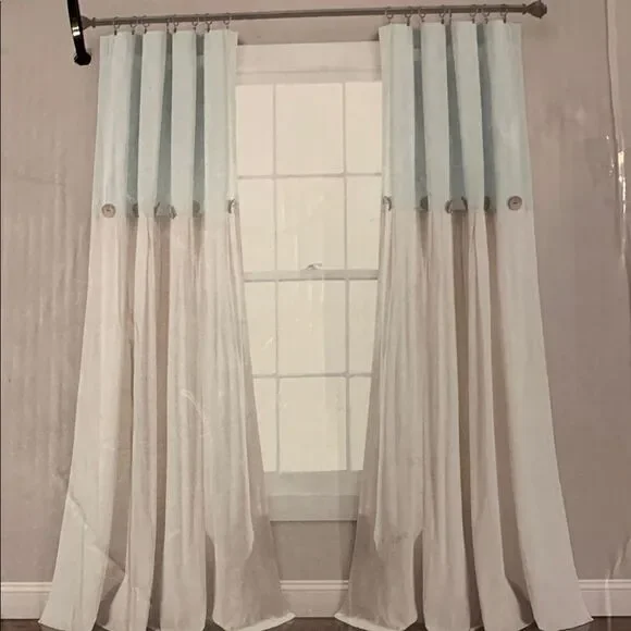 Elegant Two-Tone Sheer Curtain Panel (ONE PANEL)