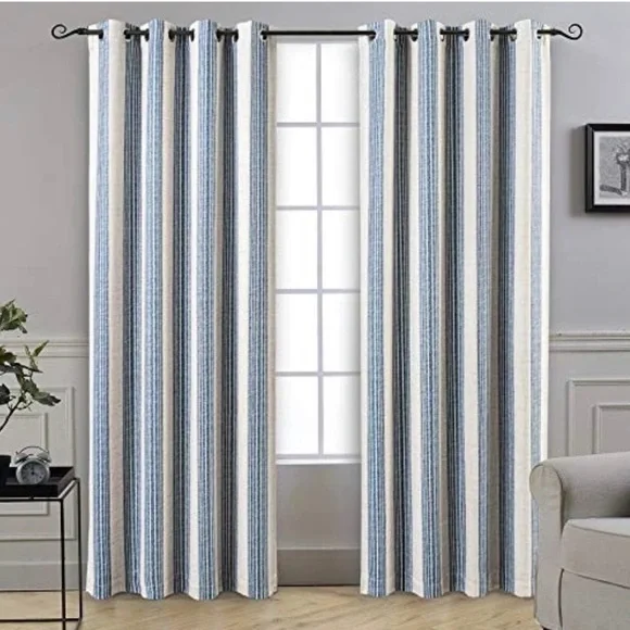 DriftAway Chris Linen Blackout Curtains PAIRThermal Insulated SZ 52x84