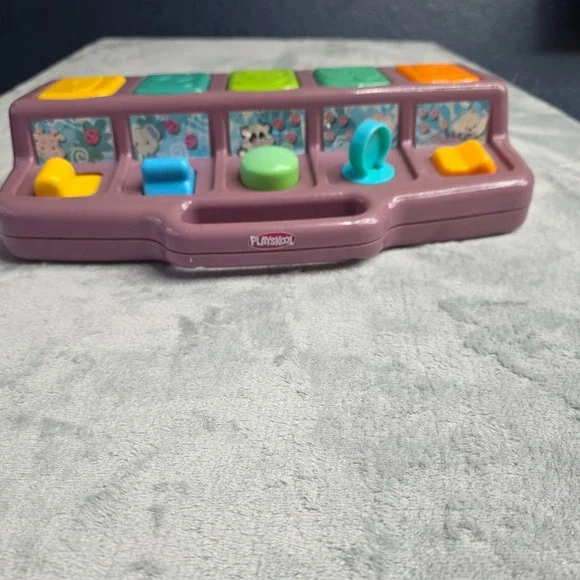 Vintage‎ Playskool Pop Up Pals Baby Toy 1995 Jungle Safari Animal Purple Base