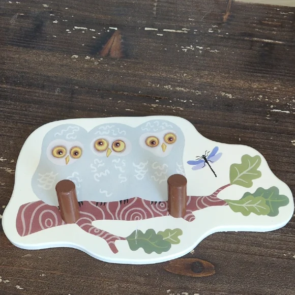 Owl Themed IKEA Wooden Wall Hooks