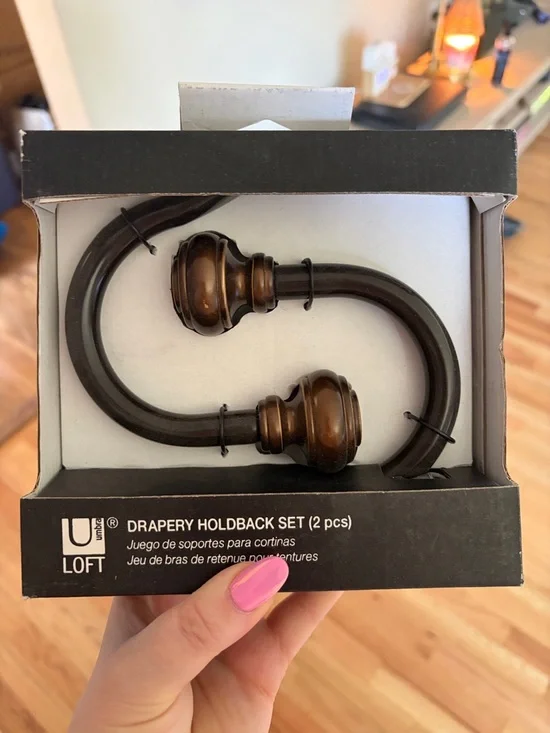 2 Umbra Drapery Holdback Sets in Bronze Tone