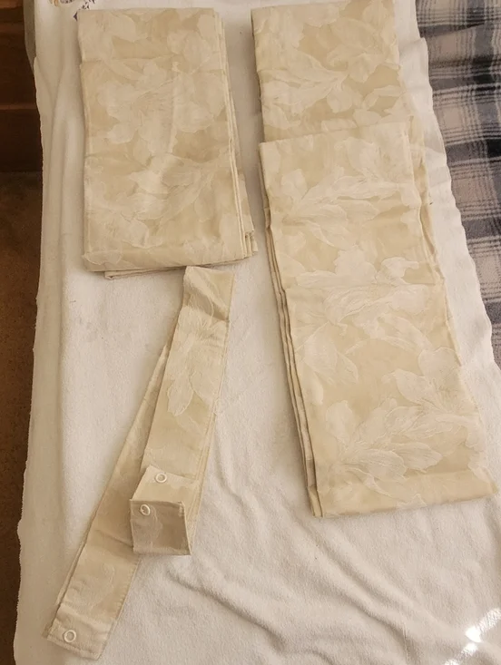 Vintage JC Penney Drapes Cream (2) Panels 80x84