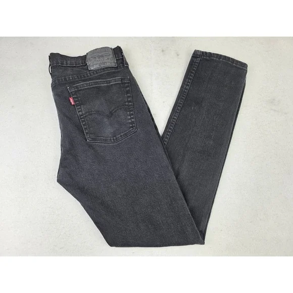 Levi's 510 Men's‎ 34x34 Skinny Fit Jean Fit Black Denim (32x31 READ)