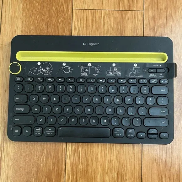 Logitech K480 Bluetooth Wireless Black Mini Multi-Device Keyboard Mac Windows
