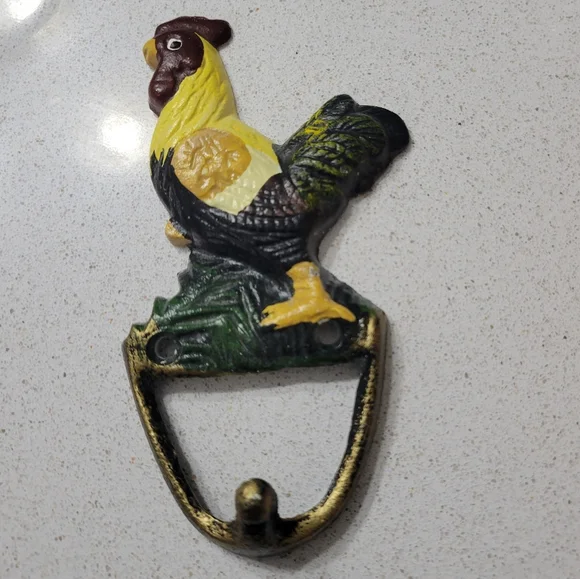 Vintage Cast Iron Rooster hook