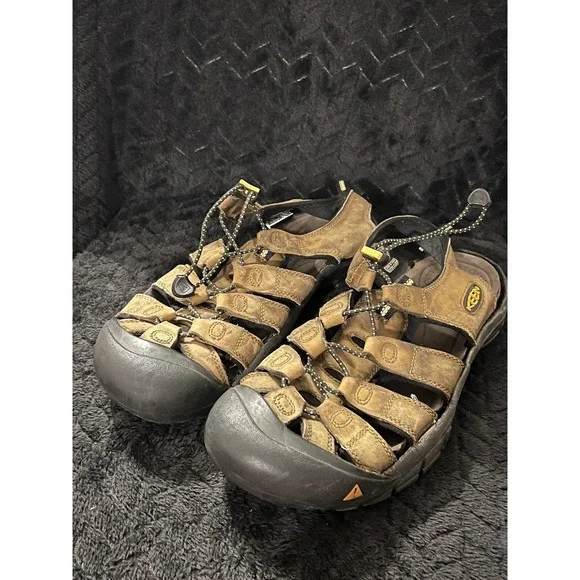 Men's Keen Hiking Sandals Size US 11‎ Brown Leather