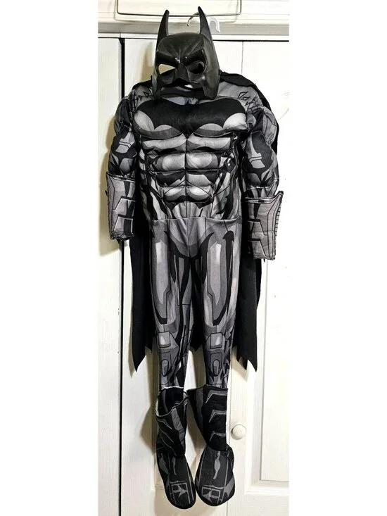 Batman Muscle Costume Boy 4-6 Mask Cape Justice League DC Comic Rubies Superhero