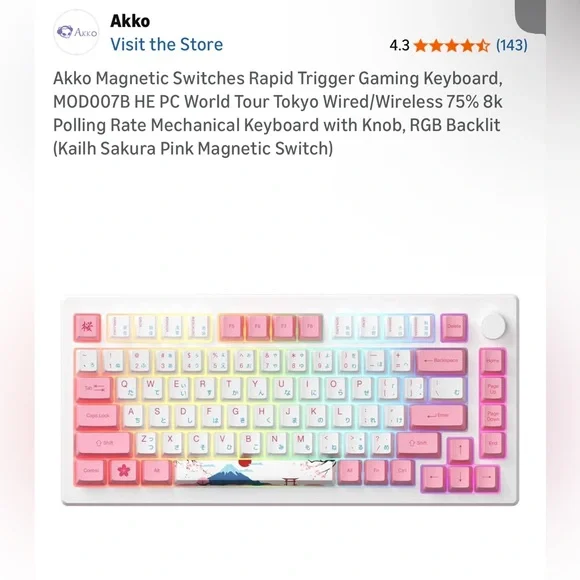 Sakura Pink Mechanical Keyboard Akko
