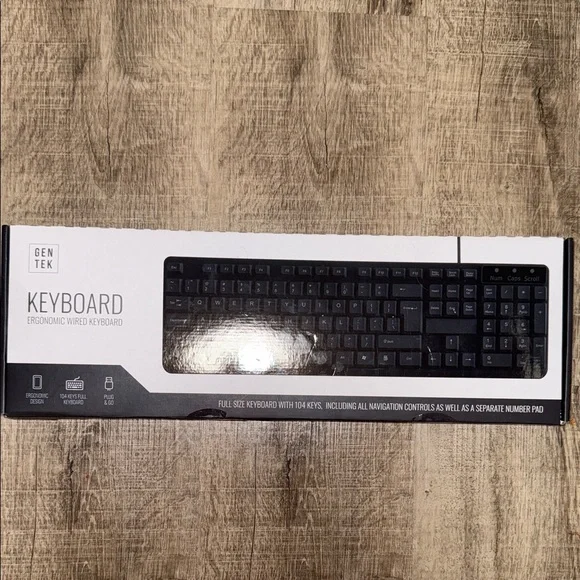 GenTek Ergonomic Wired Keyboard