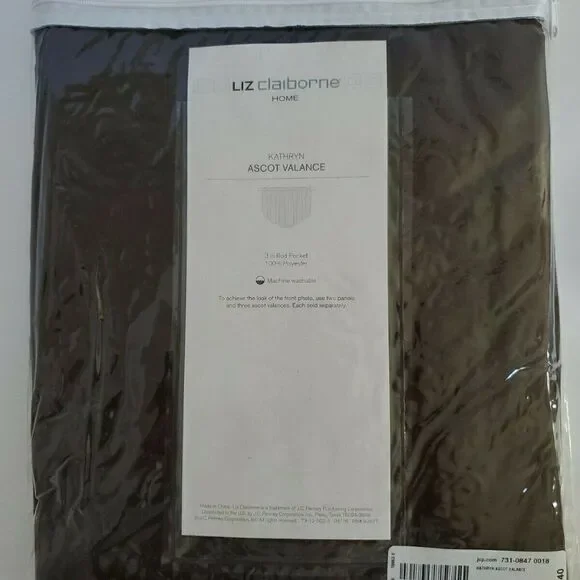 Liz Claiborne Kathryn Rounded Ascot Valance Brown