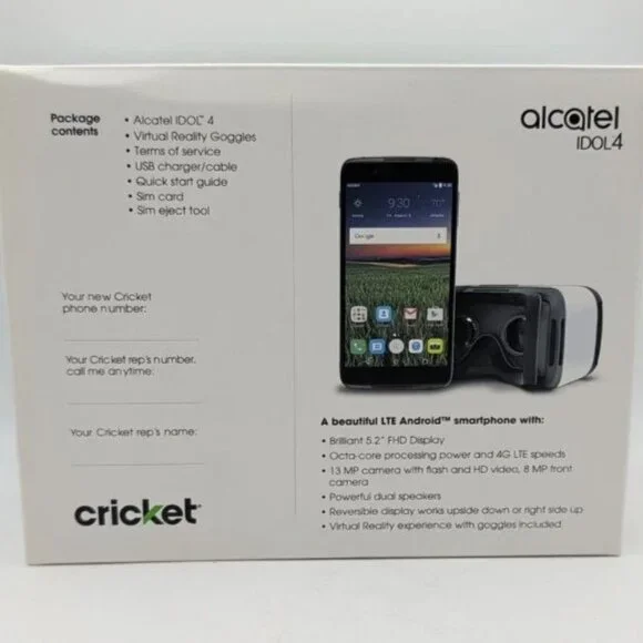 [Brand new] Alcatel Idol 4 16gb Cricket 4g Lte 5.2” Full Hd Smartphone With vr